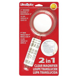 UltraOptix 3x 3 Round General Purpose Magnifier With 2x 4 Bar