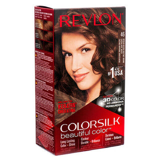 Revlon ColorSilk Beautiful Color Permanent Hair Color, Medium Golden Chestnut Brown 46