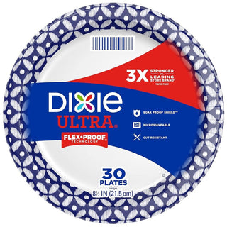Dixie Ultra Disposable Paper Plates, Multicolor, 8.5 Inch