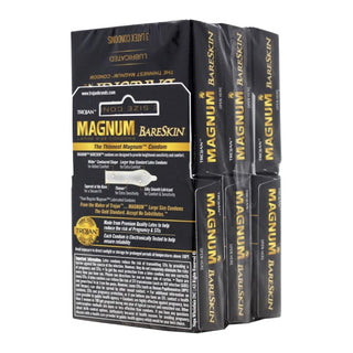 Trojan Magnum Bareskin Lubricated Latex Condoms 3-Pack Large