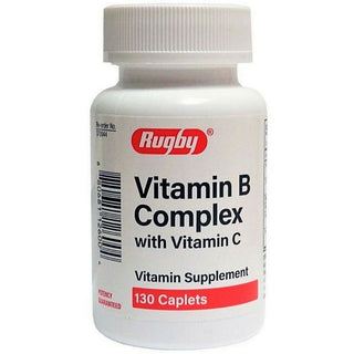 Rugby® Vitamin B Complex with Vitamin C - Energy & Immune Support - 130 Caplets