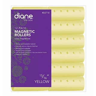 Diane Magnetic Rollers Yellow 15/16′ 12 Pack #D2718