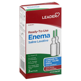 Leader Ready-to Use Saline Laxative Enema 4.5 Oz