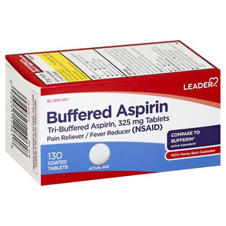 Leader Aspirin, Buffered, Coated Tablets