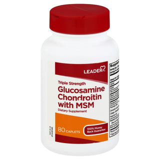 Leader(Tm)  Triple Strength Glucosamine Chondroitin With MSM Caplets 80Ct