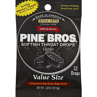 Pine Bros. Pino Softish Garganta Gotas De Value Pack, Regaliz