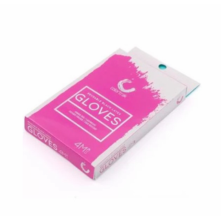 Colortrak Reusable Latex Salon Gloves Medium Black 4 Pack 4BG-M