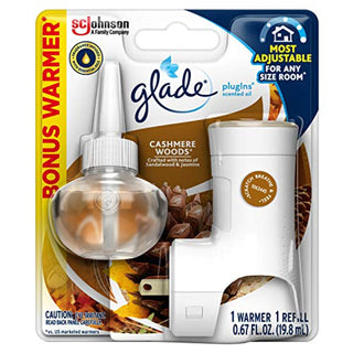 Glade PlugIns Cashmere Woods Warmer & Scented Oil Refill