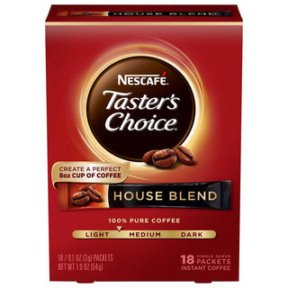 Tasters Choice Coffee, Instant, Single Serve Packets, House Blend