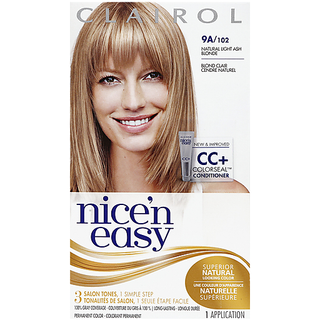 Nice N Easy Clairol 'n 9A/102 Natural Light Ash Blonde, Permanent Hair Color, 1 Kit