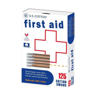 U.s. Cotton First Aid Wood Sticks Swabs