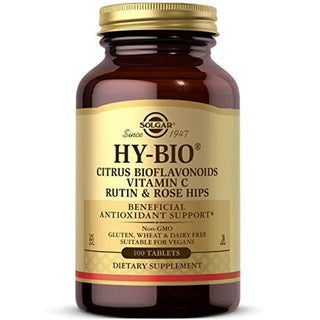Solgar HY-Bio Vitamin C With Bioflavonoid, 500 Mg, 100 Tablets