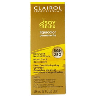 Clairol Professional Soy4Plex 6GN/25G Dark Gold Neutral Blonde LiquiColor Permanent Hair Color