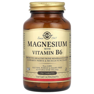 Solgar Magnesium With Vitamin B6, 250 Tablets
