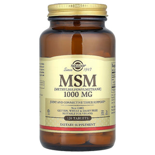 Solgar MSM (Methylsulfonylmethane), 1,000 Mg, 120 Tablets