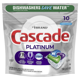Cascade Platinum ActionPacs, Dishwasher Detergent, Fresh Scent