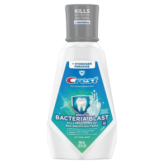 Crest Breath Bacteria Blast Mouthwash, Icy Cool Mint, 32 Fl Oz