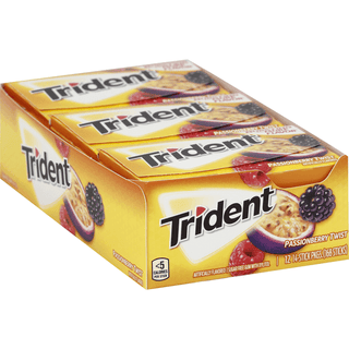 Trident Sugar Free Gum With Xylitol, Passionberry Twist
