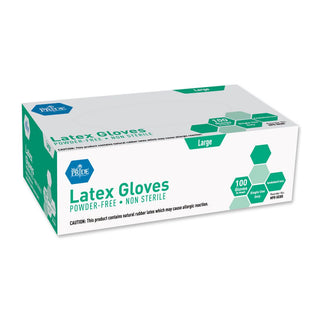MedPride Latex General Purpose Glove Powder Free Large Box Of 100