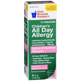 GNP Allergy Day Sugar-Free Bubblegum 5 Mg Syrup 4 Oz
