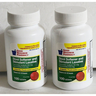 GNP Good Neighbor Pharmacy Stool Softener And Stimulant Laxative Tablets 100ct