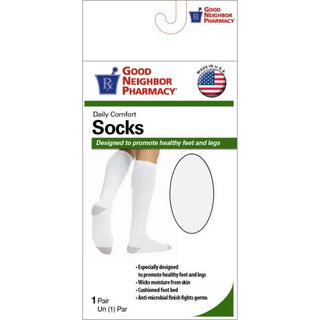 Good Neighbor Pharmacy Over Calf Sock 15-20mmHg White L