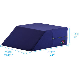 NOVA Elevating Leg Wedge Pillow, 8-Inch Height, Blue - Ideal for Circulation & Recovery