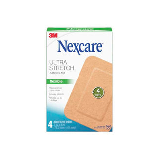 Nexcare 3M SFP34 Soft Fabric Adhesive Gauze Pad, 3 In X 4 In, 4 Ct