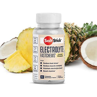 SaltStick FastChews, Electrolyte Replacement Tablets For Rehydration, Exercise, Hiking & Sports Recovery, Bottle Of 60 FastChews Tablets, Coconut Pineapple