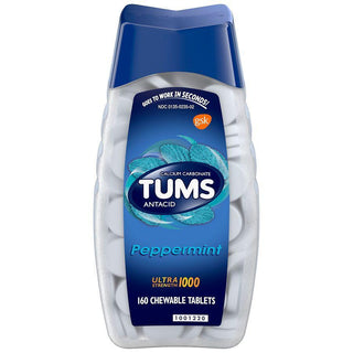 Tums Antacid Chewable Tablets, Ultra Strength For Heartburn Relief, Peppermint