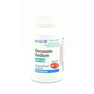 Major Docusate Sodium Stool Softener Laxative Softgels