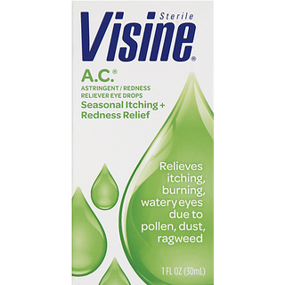 Visine A.C. Seasonal Itching + Redness Relief, Eye Drops