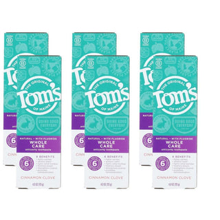 Tom's of Maine Whole Care Natural Toothpaste, Cinnamon Clove, 4 Oz