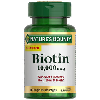 Nature’s Bounty® Biotin – 10,000 mcg Rapid Release Softgels