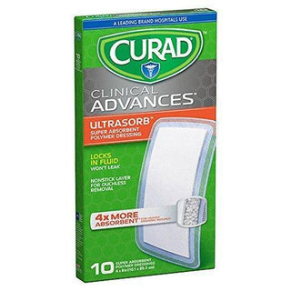 Curad Super Absorb N/A Wound Pad 4 X 8 L