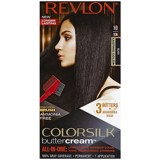 Colorsilk Revlon All In One Buttercream 10 Black Hair Colour