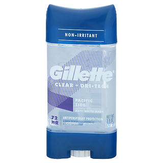 Gillette Antiperspirant Deodorant For Men, Clear Gel, Pacific Tide, 72 Hr. Sweat Protection, 3.8 Oz