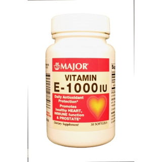 Major® Vitamin E 1,000 IU – High Potency Antioxidant (30 Softgels)