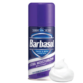 Barbasol Extra Moisturizing with Vitamin E Thick & Rich Shaving Cream 7 Oz.