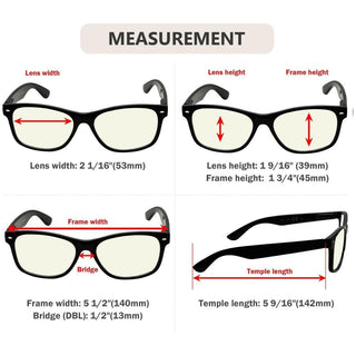 3 Pack Classic Blue Light Filter Reading Glasses UV109