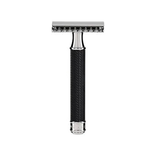 MuHLE Black/Chrome Open Comb Safety Razor [R41BLACK]