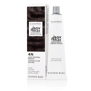 Clairol Crème Perm Professional Soy4Plex Permanent Haircolor 4N Light Neutral Brown Premium