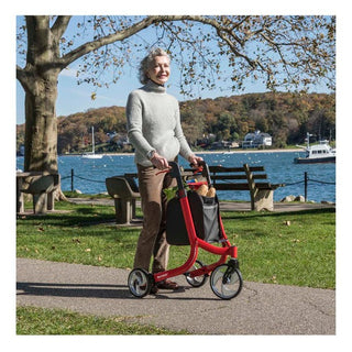 Drive™ 3 Wheel Rollator Nitro Red Adjustable Height Lightweight  Folding Aluminum Frame