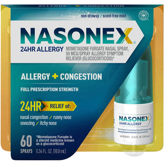 Nasonex Allergy + Congestion, Full Prescription Strength 0.34 Fl Oz