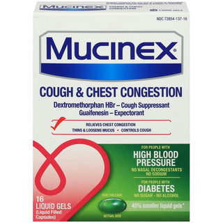 Mucinex Cough & Chest Congestion, Fast Release, Liquid Gels