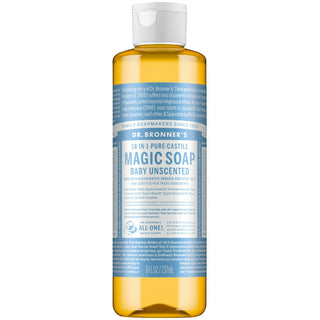 Dr. Bronner's S Pure Castile Liquid Magic Soap Hemp Baby Unscented