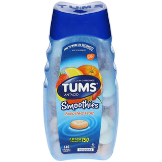 Tums Smoothies Antacid Chewable Tablets Assorted Fruit