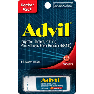 Advil Pain Reliever/Fever Reducer, Pocket Pack, 200 Mg, Coated Tablets