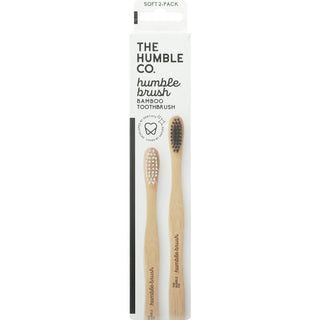 The Humble Co. Bamboo Toothbrush White And Black For Adults, Soft