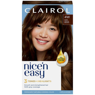 Nice’n Easy Hair Color, Permanent, Dark Mocha Brown 4 W